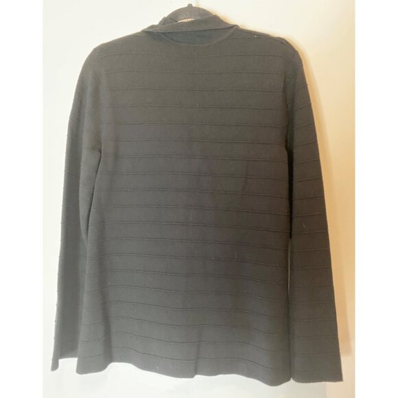 Jones New York Signature Black Blazer Jacket Textured Buttons & Pockets Large - Picture 3 of 10